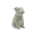 Urban Trends Collection Cement Sitting Bulldog Statue Washed Gray 53714